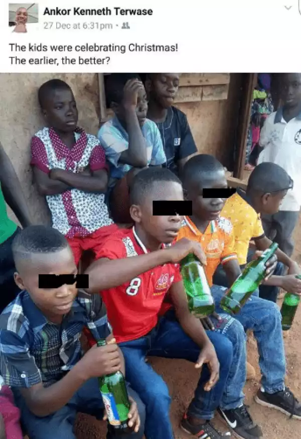 OMG! Who gave these little boys beer to drink?